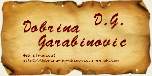 Dobrina Garabinović vizit kartica